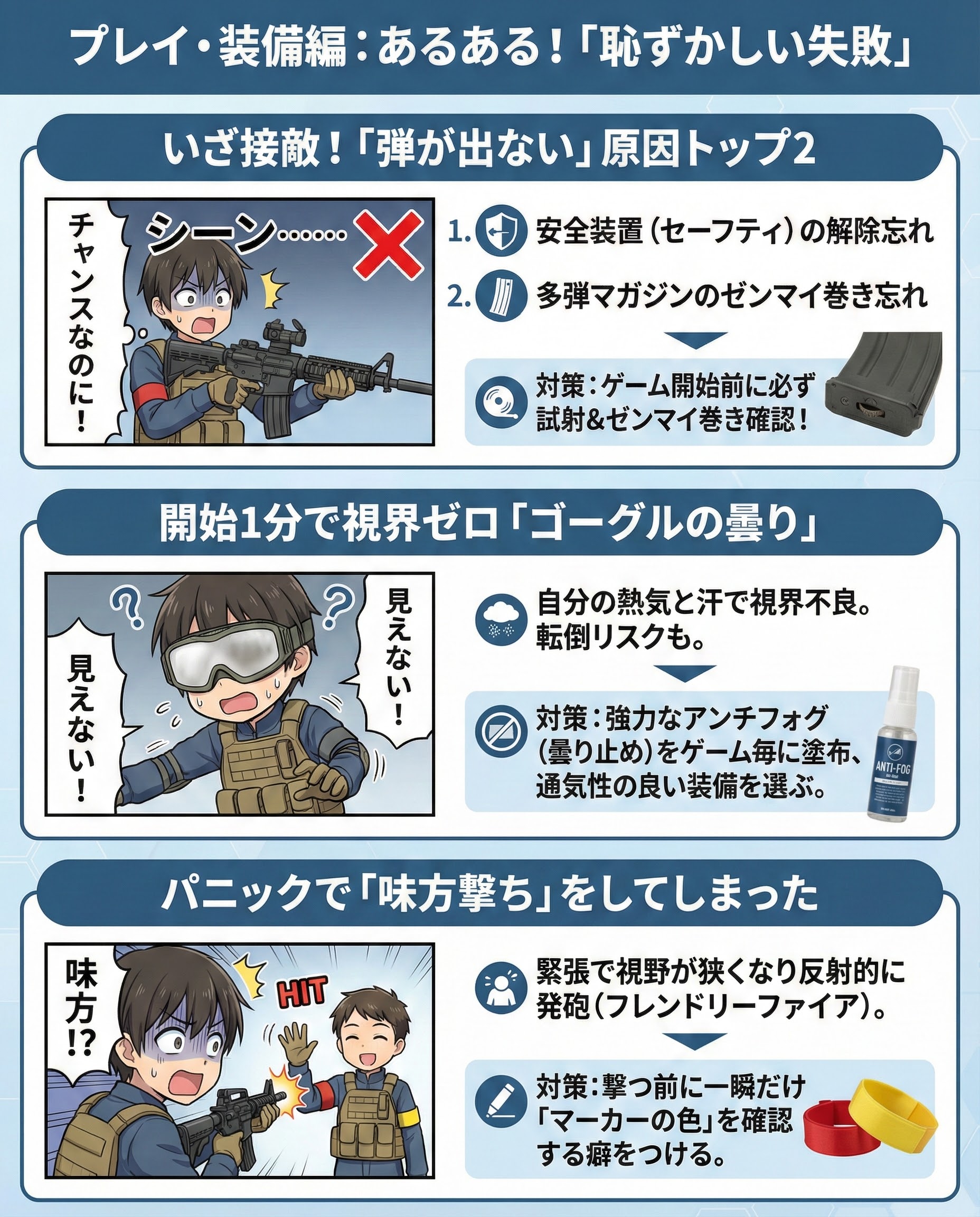 図解でわかる】サバゲー初心者がやりがちな失敗と対策｜サバゲーひろば